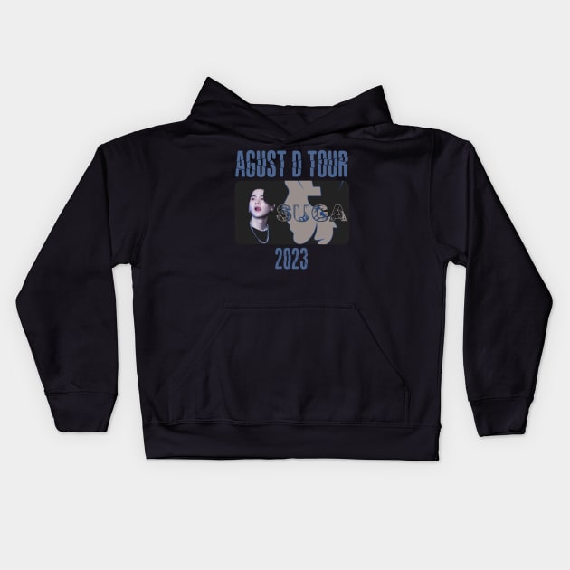 SUGA  Agust D TOUR IN US Kids Hoodie by WacalacaW